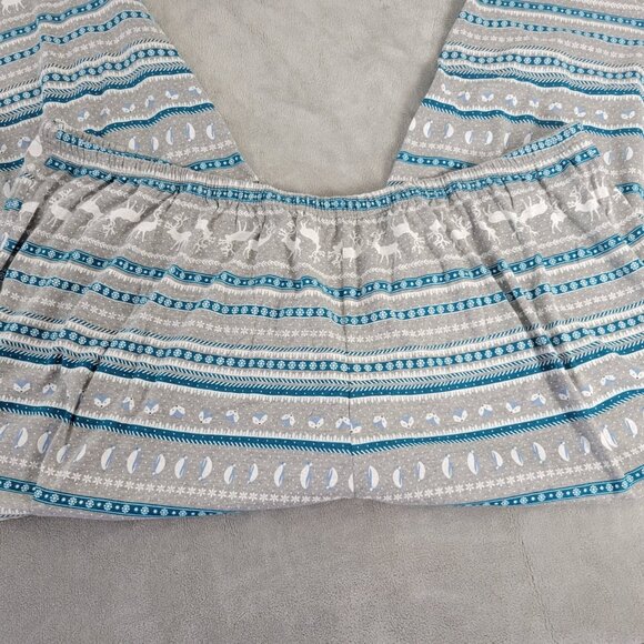 Dreams Co Womens Pajama Pants 6X Plus Cropped Winter Animals Gray NOV49E - Picture 3 of 7